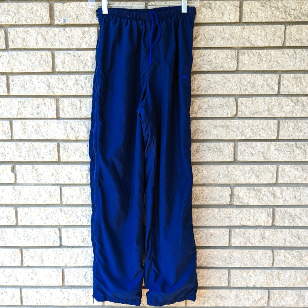 Retro 90's Breakaway Athletic Pants Jammin Basketball Navy Sz Small Side Zipper